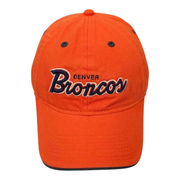 Denver Broncos Adjustable Cap NFL Trucker Baseball Hat On Field Reebok Orange - Picture 9 of 14